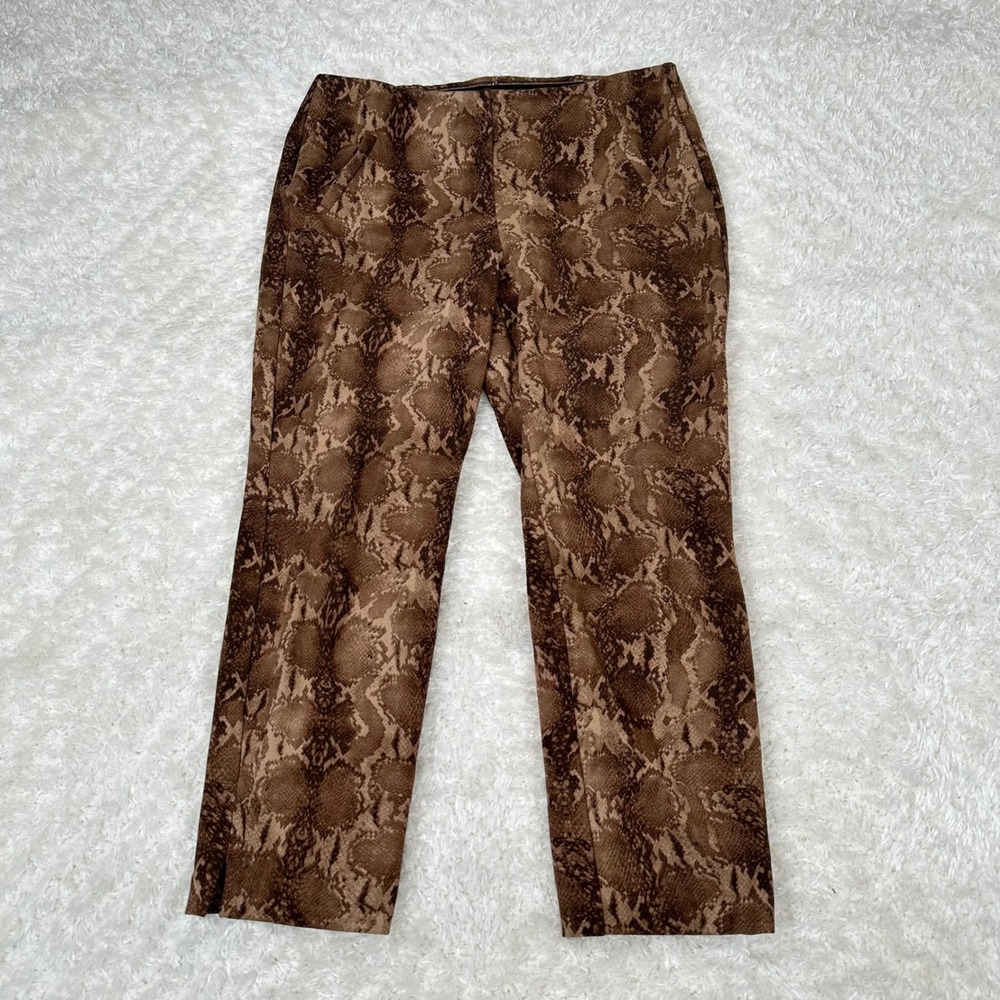 Chico's Brown Snake Print Ankle Pants